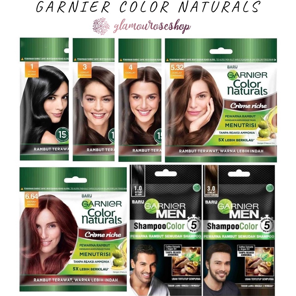 Promo promo Glamouroseshop Garnier Color Naturals Sachet Garnier Ultra Color Pewarna Rambut Cat Ramb