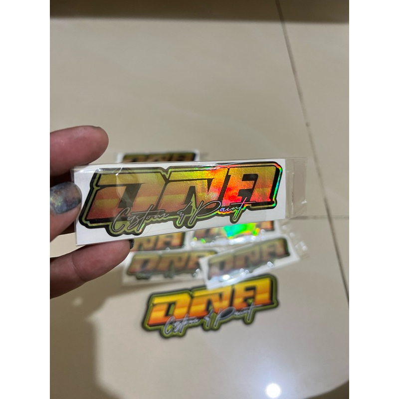 

stiker timbul dna custom paint hologram..