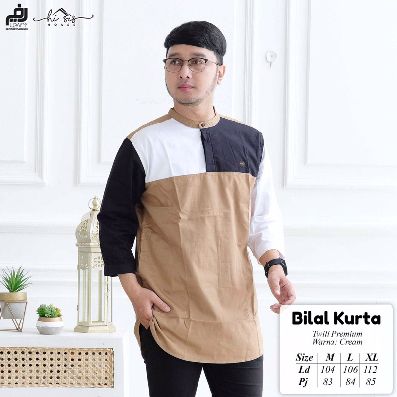 Kurta Baju Muslim Koko Pria ORI Leafy Bilal