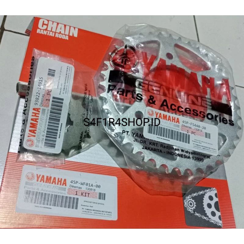 GEAR SET DEPAN BELAKANG YAMAHA BYSON KODE PART ( 45P)