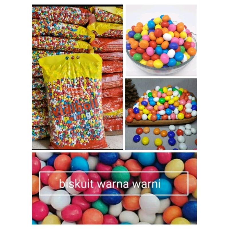 

BISKUIT CACA 250 GRAM WARNA BISKUIT BOLA - BOLA DUO PERMEN PELANGI