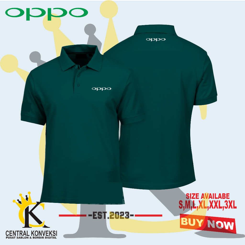 Kaos Kerah oppo smartphone / Polo Shirt OPPO Smartphone Murah