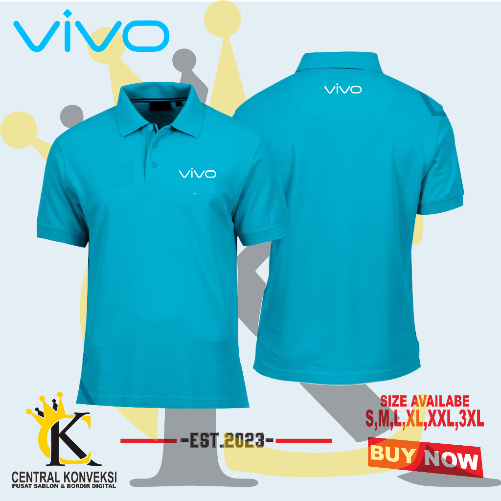 Polo Shirt VIVO SMARTPHONE / Kaos Kerah VIVO Smartphone Murah
