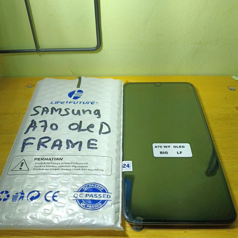 LCD SAMSUNG A70/A705+FRAME OLED LF FINGERPRINT ON
