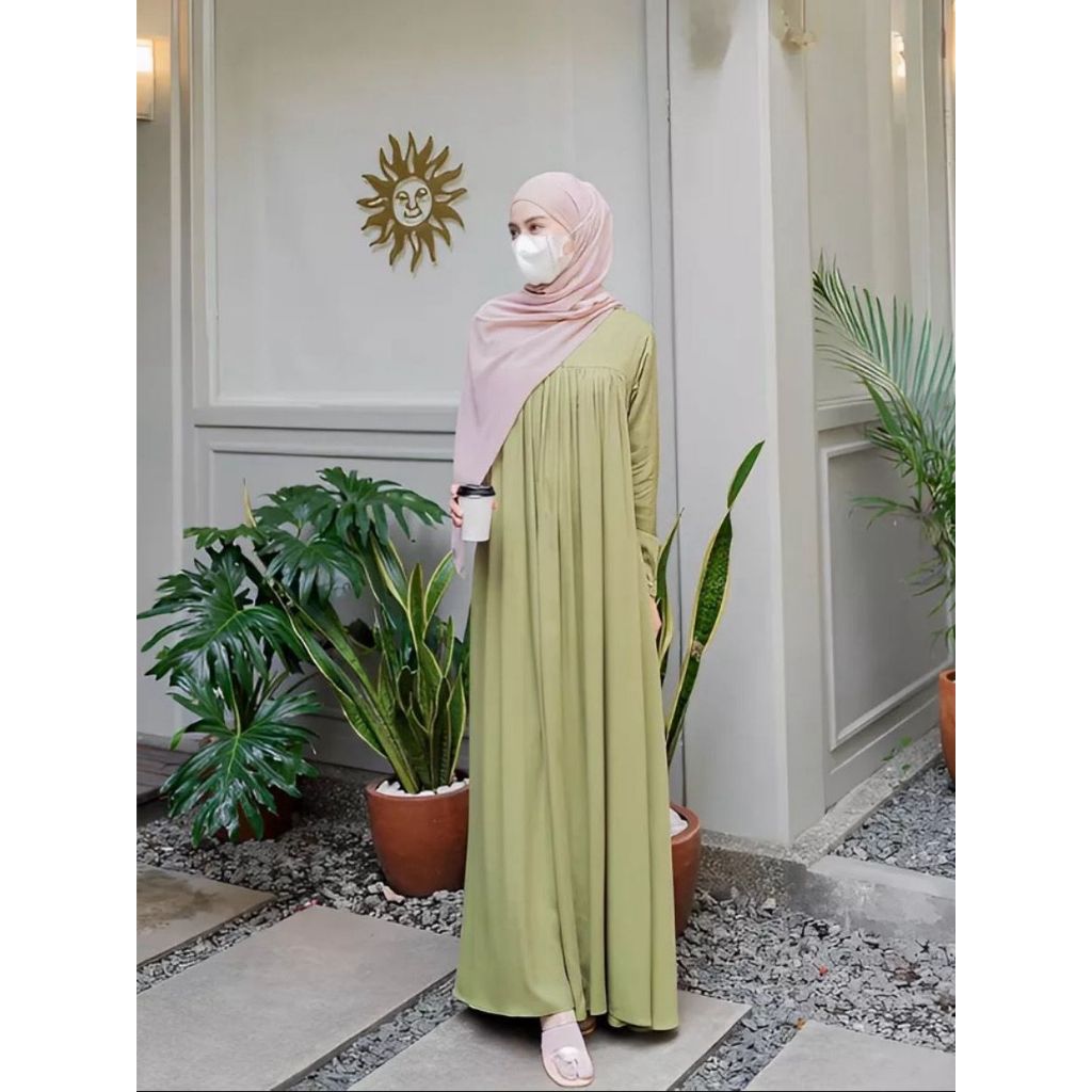 lok IZMA MAXI gamis rayon twill best seller baju muslim wanita terbaru