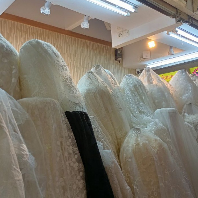 Harga Heboh FLASH SALE BahanKain Organza Bordir  Tile Bordir Meteran Premium