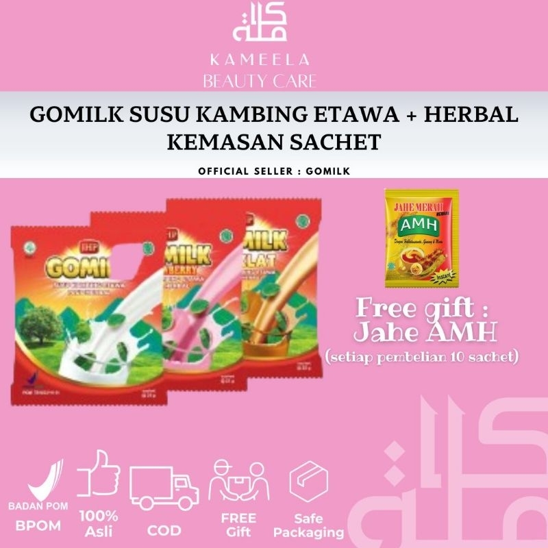 

Gomilk Susu Kambing Etawa Plus Herbal Kemasan Sachet