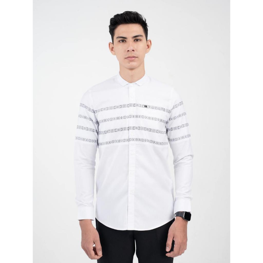Fadkhera Fadi Baju Kemeja Koko Modern Fadkhera Koko Putih