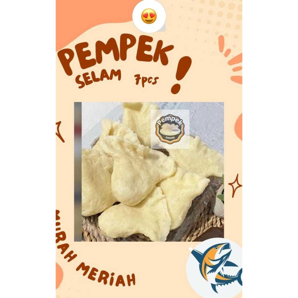 

Pempek Selam Besar isi 7 + Cuka 250ml Pempek Oma66 Premium Khas Palembang Ikan Tenggiri Segar + Cuko