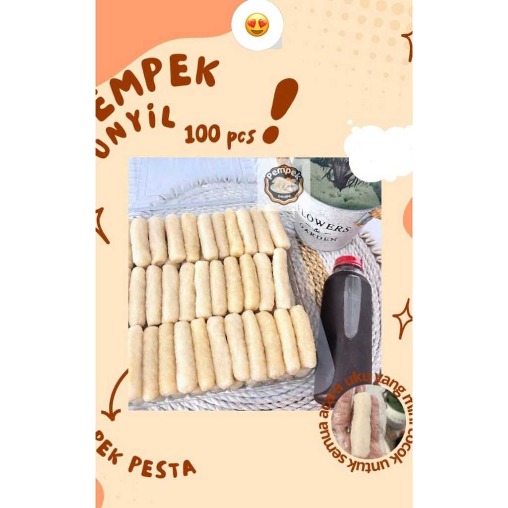 

Pempek isi 100 Lenjer Unyil + Cuka 250ml Pempek Oma66 Premium Khas Palembang Ikan Tenggiri Segar + Cuko