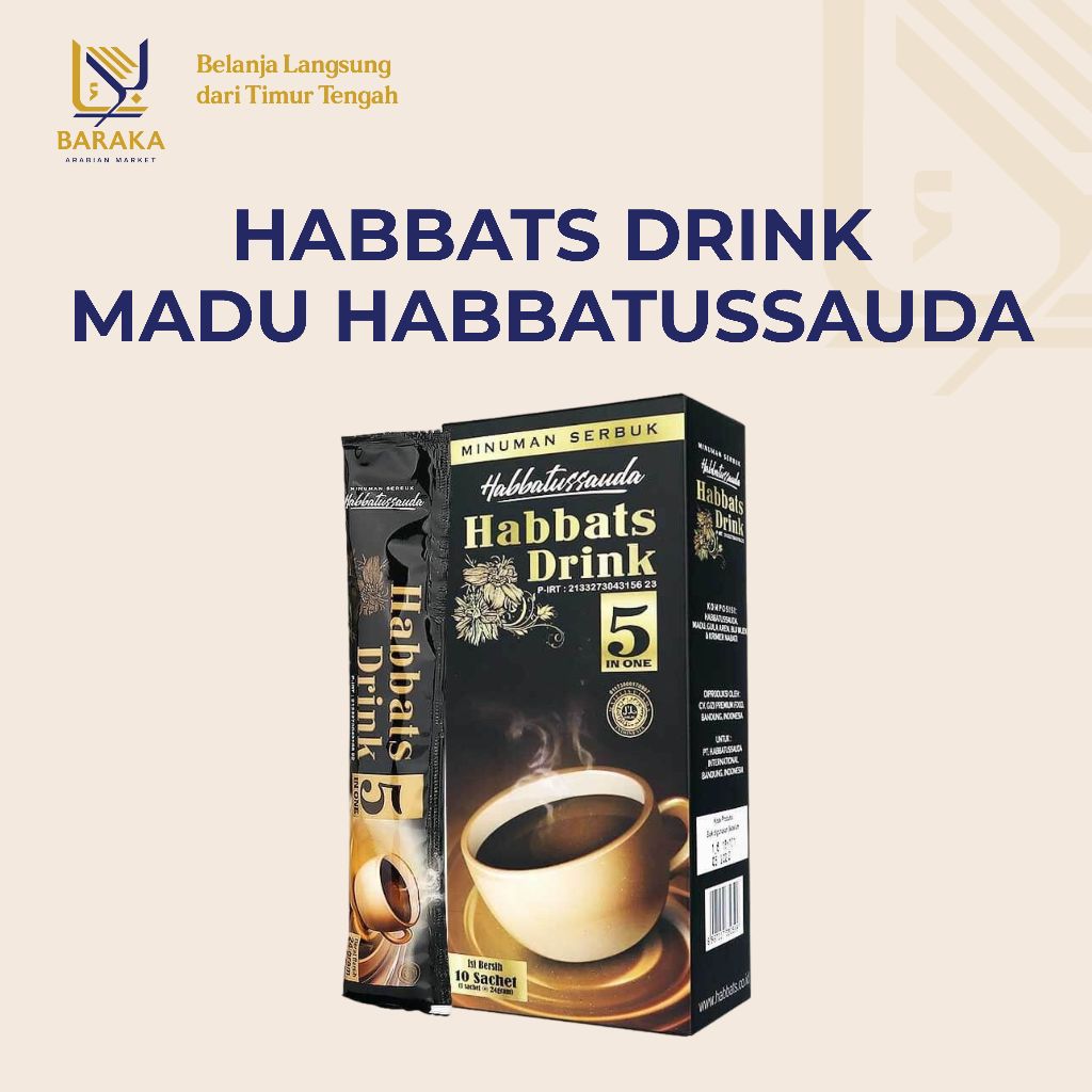 

Habbats Drink 5in1 Minuman Madu Habbatussauda isi 10 Sachet