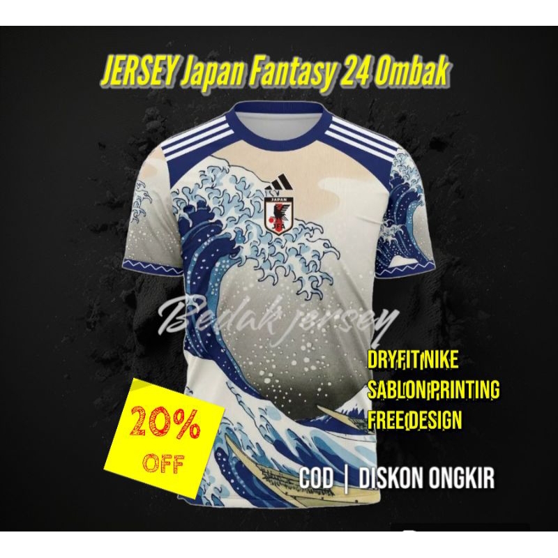 Jersey Jepang Fantasy 2024 Japan Ombak