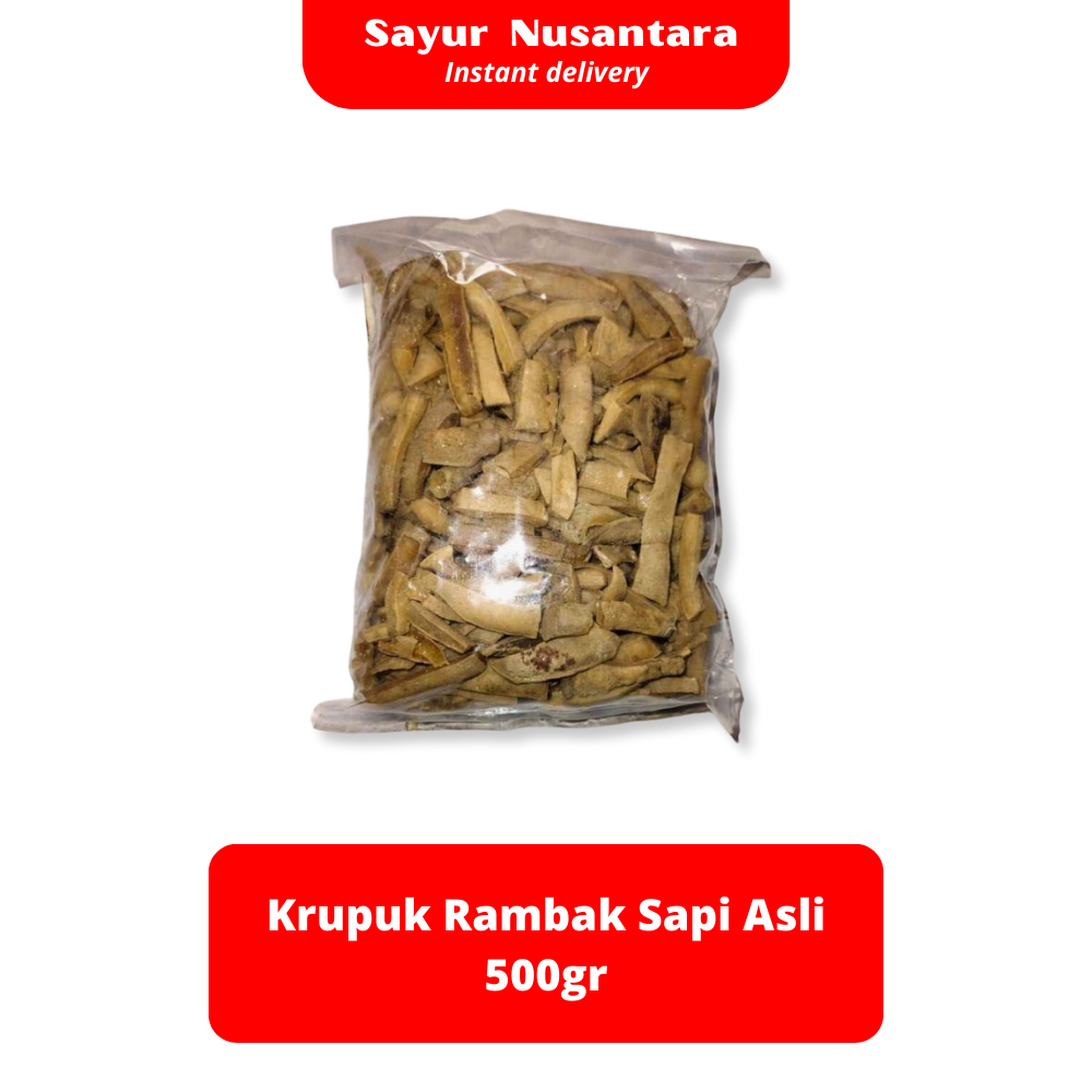 Krupuk Rambak Sapi Asli 500gr - Sayur Nusantara