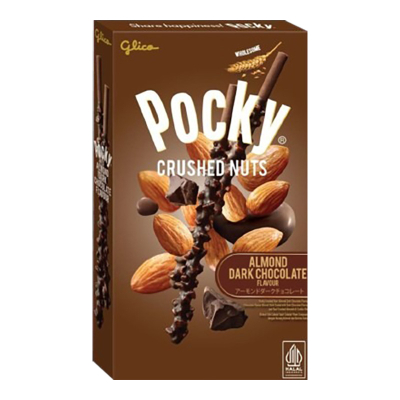 

Pocky Crushed Nuts Biskuit Stik Almond Dark Chocolate 25 gr