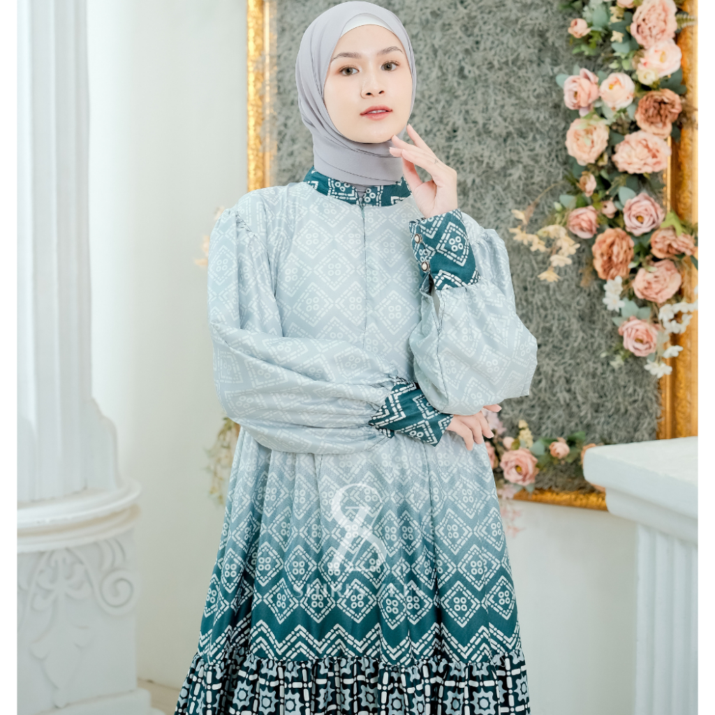 ShirinZein - Baju Gamis Dress Aqilla Wanita Dewasa Pesta Mewah Elegan Lebaran 2024-6