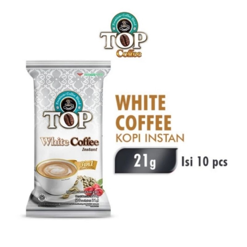 

Top White Coffe 1 renceng isi 10 sachet