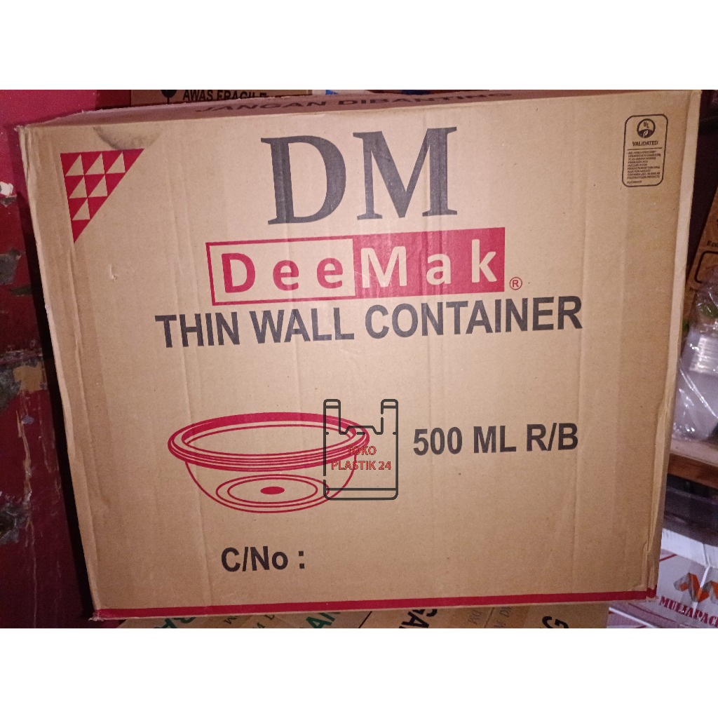 (INSTANT/KARGO) Thinwall DM 500ml RoundBowl isi 500pcs (PER DUS)