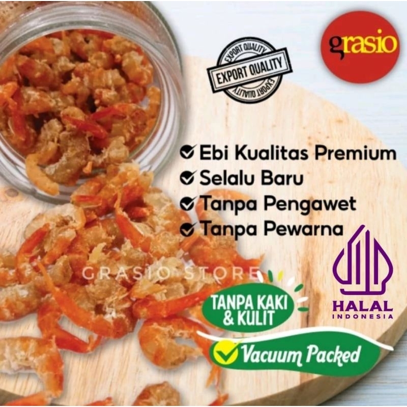 

Ebi udang kering kupas bersih PREMIUM 250 gr bersih tanpa kulit