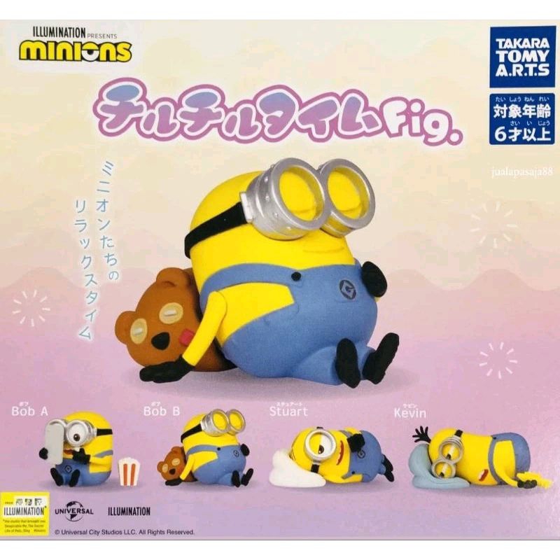 4 pcs minion figure chill time/figure minion chill time/minions/minion/minion figure/minions figure/