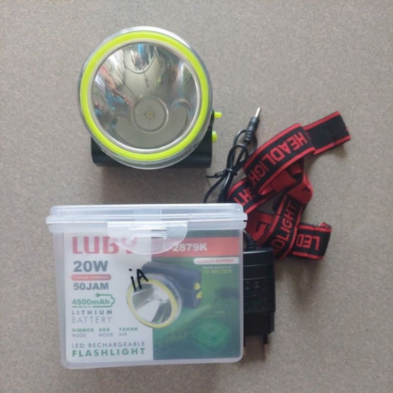 senter kepala LUBY 20watt L-2879K cahaya kuning