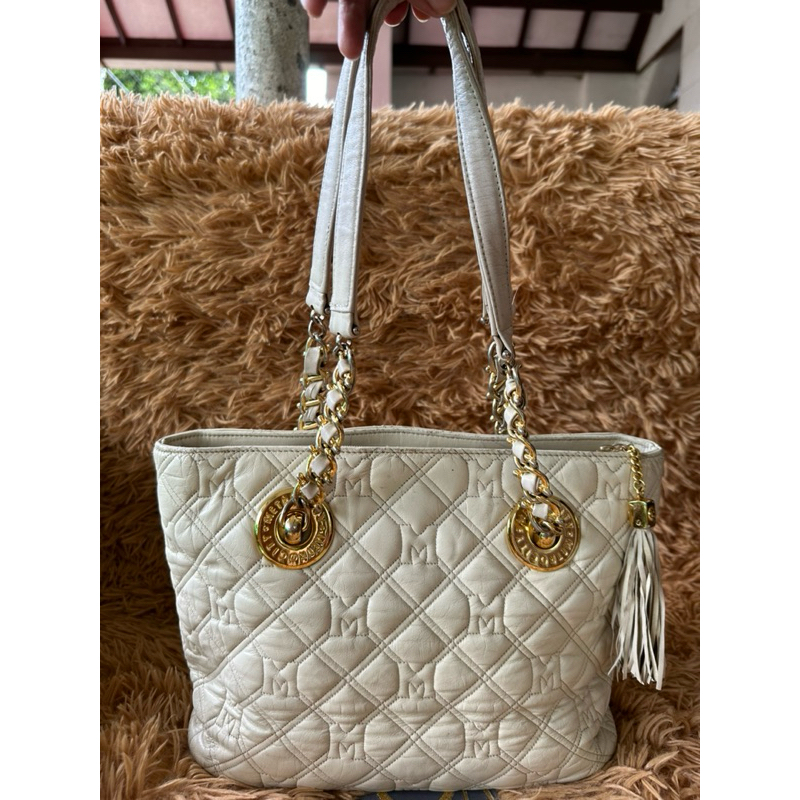 METROCITY ITALY Shoulder Bag - Tote Bag Crem | Tas Bahu Wanita