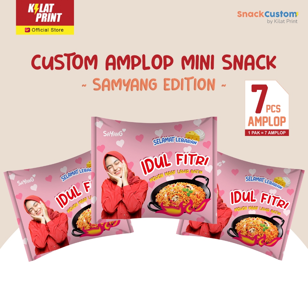 

Custom Amplop Snack Mini Lebaran Angpao THR Ala Samyang