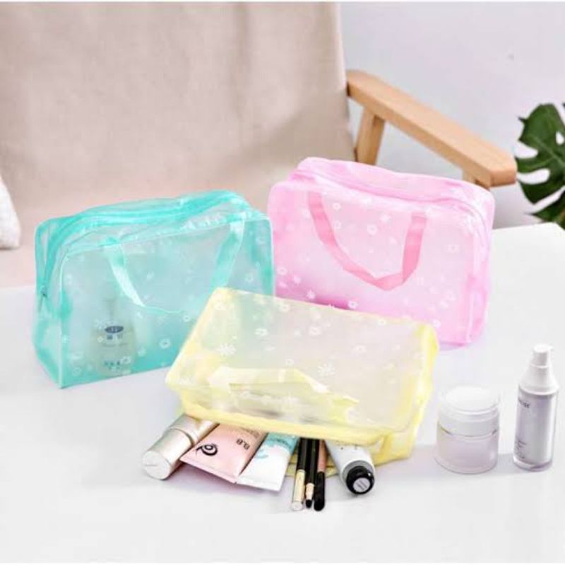 Tas Plastik Transparan Tempat Make Up Tas Kosmetik Anti Air Tas Travelling Serbaguna