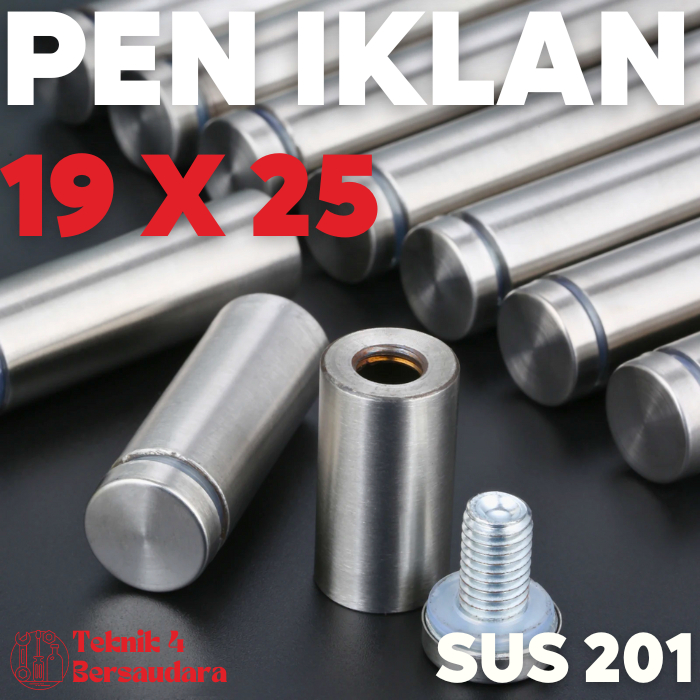 PEN IKLAN 19X25 STAINLESS / BAUT AKRILIK / BAUT KACA SIGN BOARD 19x25