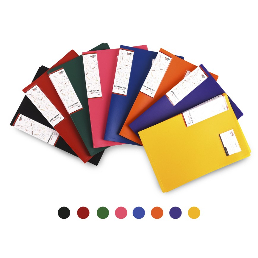 

CLEAR HOLDER / DISPLAY BOOK / DISPLAY ALBUM / DOCUMENT KEEPER FOLIO F4 FOLDER ONE 20 POCKET
