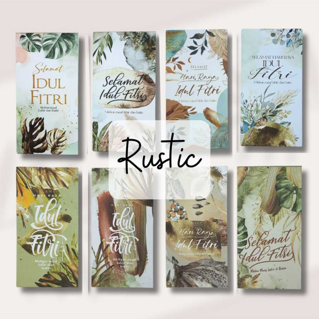 

(ECER) Amplop Lebaran Premium TEMA ABSTRAK RUSTIC kekinian
