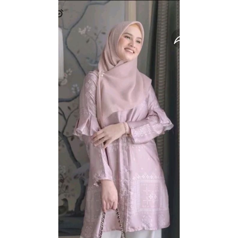 PL tunik tepian series vanilla hijab