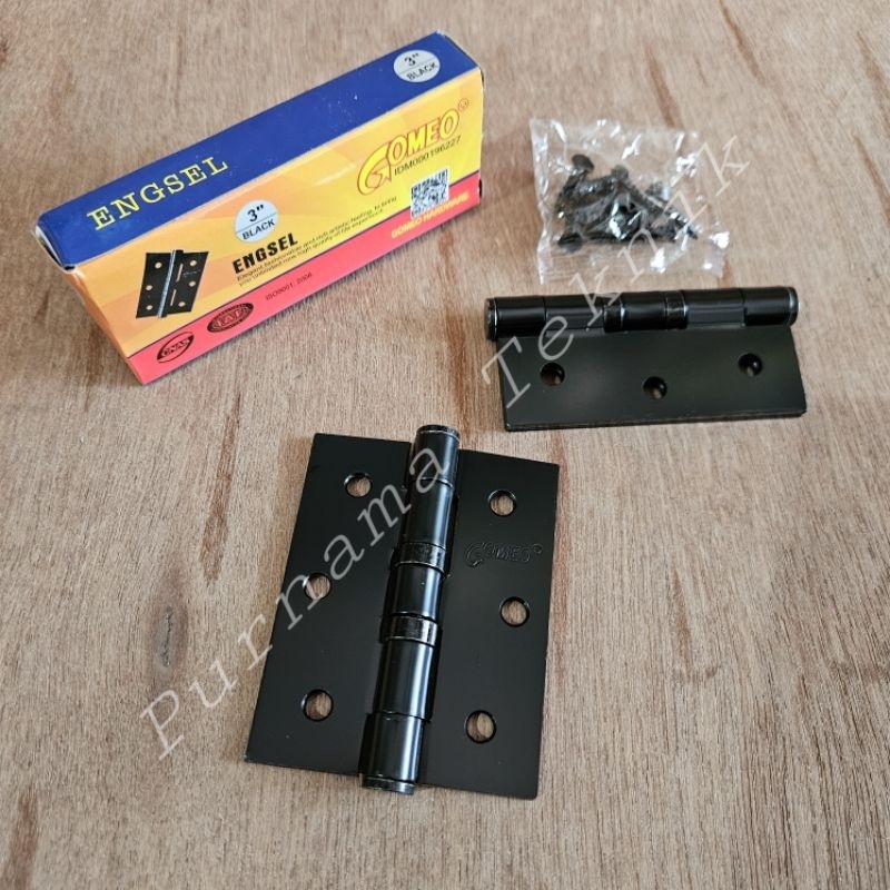 Engsel Gomeo Hitam 3" Engsel Hitam Engsel Jendela Hitam 3" - Gomeo