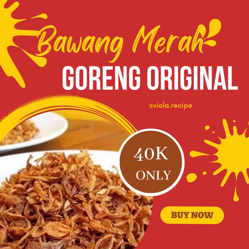 

500 ml BAWANG GORENG ORIGINAL BY VIOLA RECIPE / BAWANG GORENG TANPA TEPUNG ORIGINAL