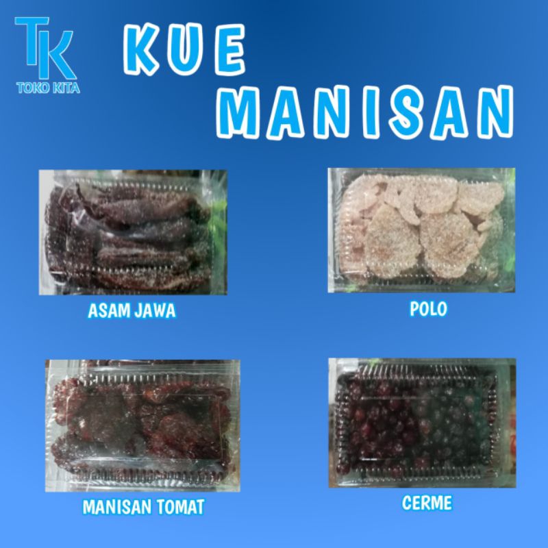 

Manisan lebaran | Manisan Polo/pala | Manisan cermai/cerame| Manisan asam jawa/asem jawa| Manisan tomat berat 500gram