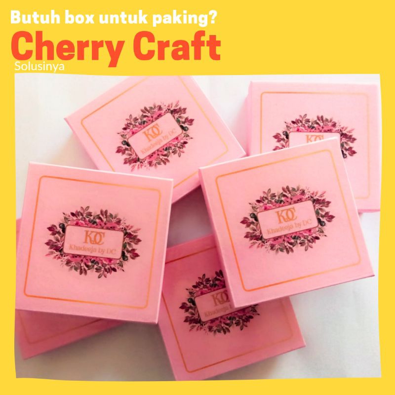 

(PAKET 12PCS) Box Hijab hampers size 15x15x5cm full cover dan cetak logo