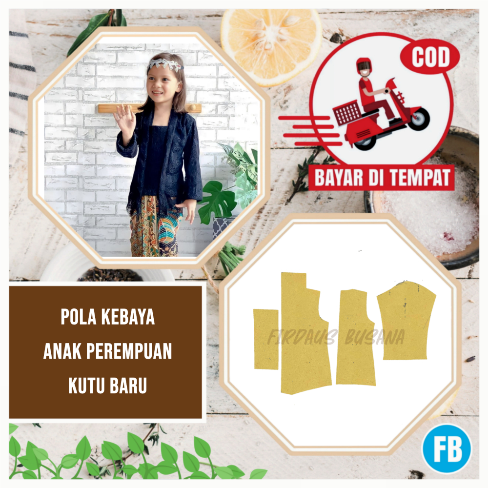 Pola Kebaya Anak Kutu Baru – Pola Jahitan Lengkap Firdaus Busana