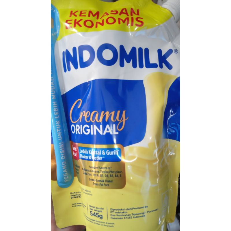 

susu putih kental manis indomilk pouch 550gr creamy original