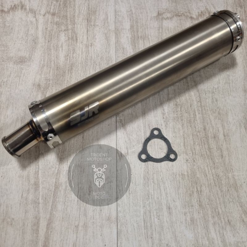 Silincer Knalpot SJR TITANIUM SILVER corong titanium NINJA R NINJA RR Original SJR Thailand