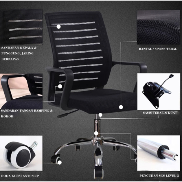 Kursi Kantor/Kursi Jaring/Kursi Rapat