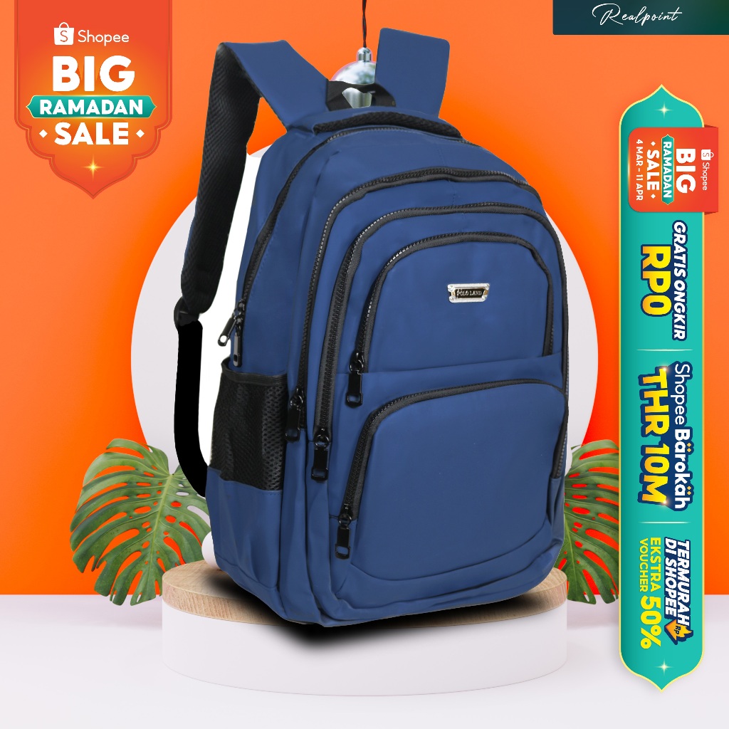 Polo Land - Tas Ransel Remaja Anti Air SD-SMP-SMA Polo Land - 16 inch -Tas Ransel Sekolah Unisex - N