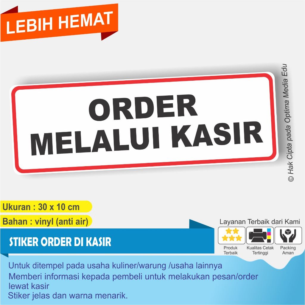 

CETAK STIKER ORDER MELALUI KASIR UNTUK USAHA KULINER/WARUNG MAKAN/DLL