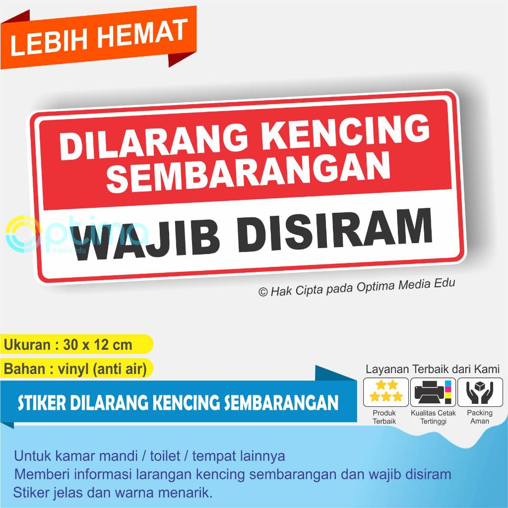 

CETAK STIKER DILARANG KENCING SEMBARANGAN WAJIB DISIRAM