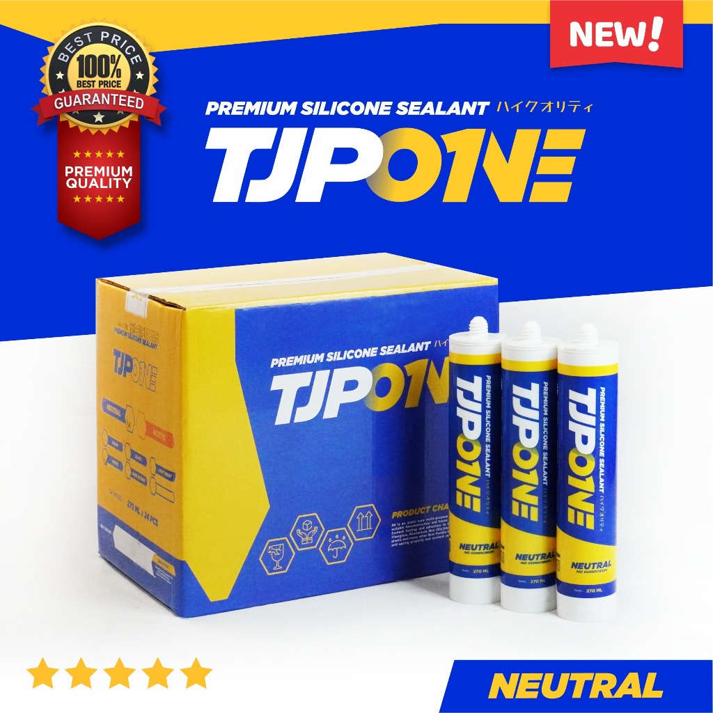 lem botol silicone sealant TJP Netral / lem kaca aquarium aluminium