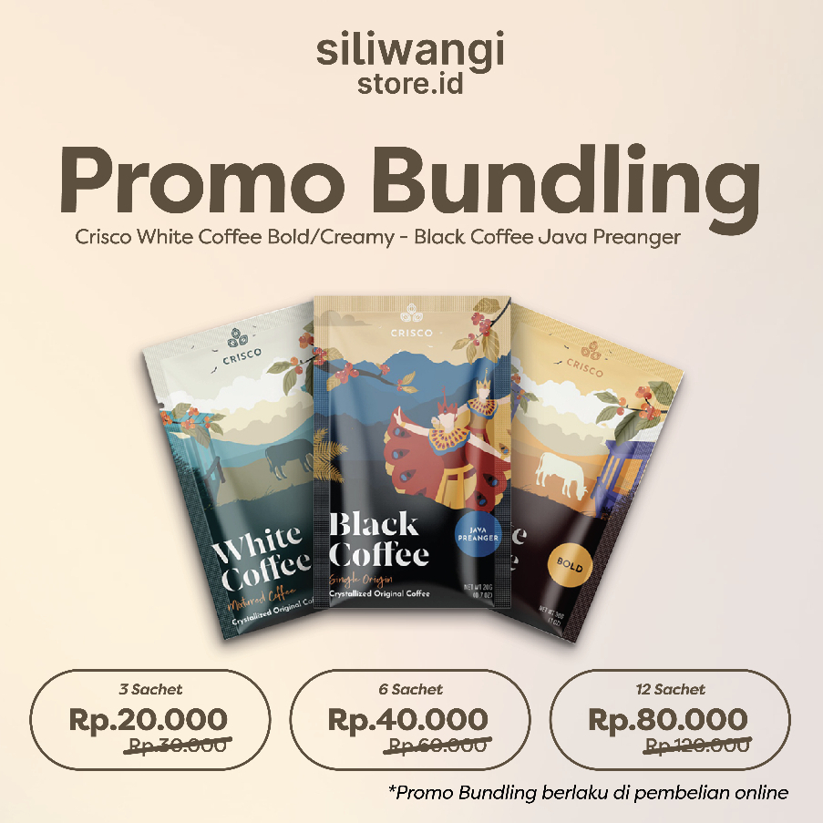 BUNDLING Promo Kopi Sachet Crisco Bold, Creamy & Java Preanger