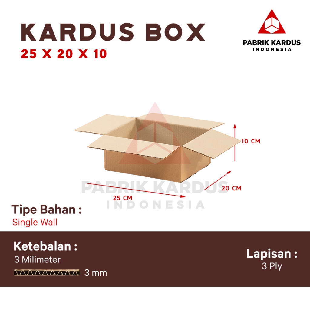 

Kardus Pindahan Single Wall 25x20x10 Dus Polos
