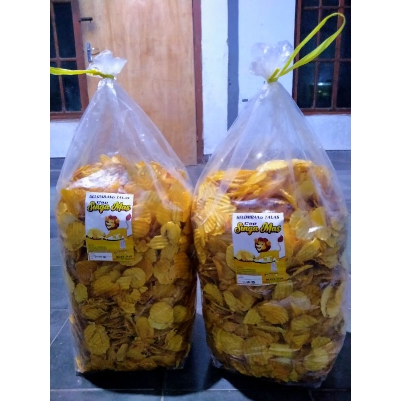 

kripik talas gelombang asin gurih renyah handmade 1kg
