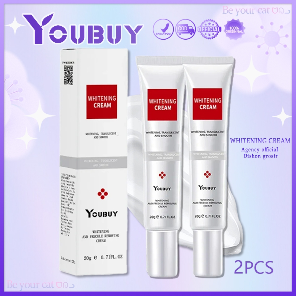 4 Pcs 丨Youbuy whitening freckle cream original whitening blemish  freckle removing official  bpom 20
