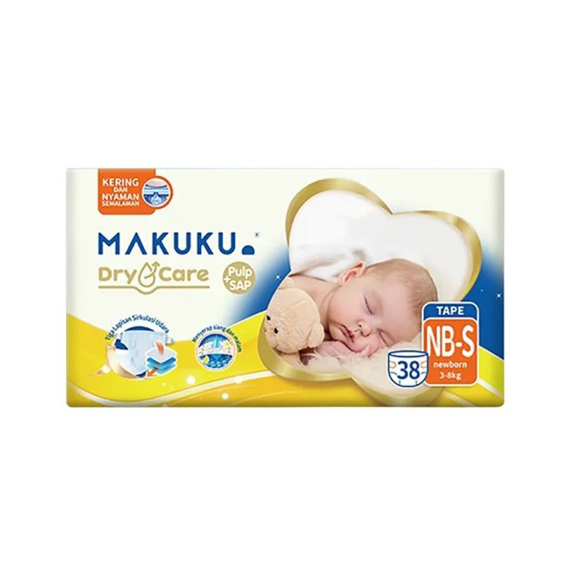 PAMPERS POPOK BAYI MAKUKU DRY CARE NB-S38 M30 L28 XL24 XXL22