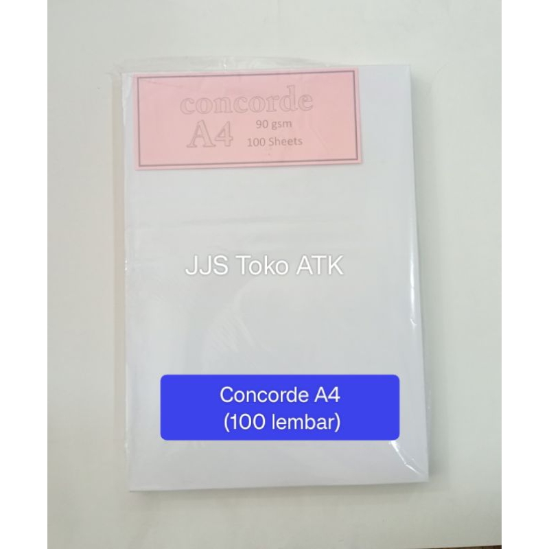 

Kertas Concorde A4 90 gsm (per pack isi 100 lembar)