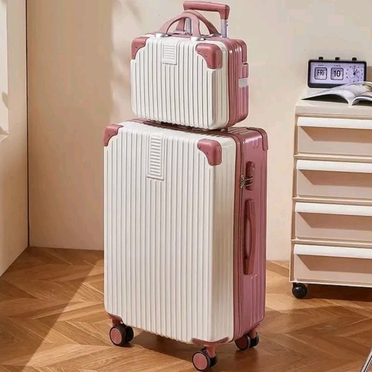 KOPER SET 2 in 1  ( 14+20 ) & (14 + 24 inch ) Koper Kabin Koper Bagasi /Koper Wanita /Koper Beauty C